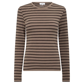 Levete Room LR-NEDDIE 2 Bluse, Coffee Combi Levete Room LR-NEDDIE 2 Bluse, Coffee Combi 